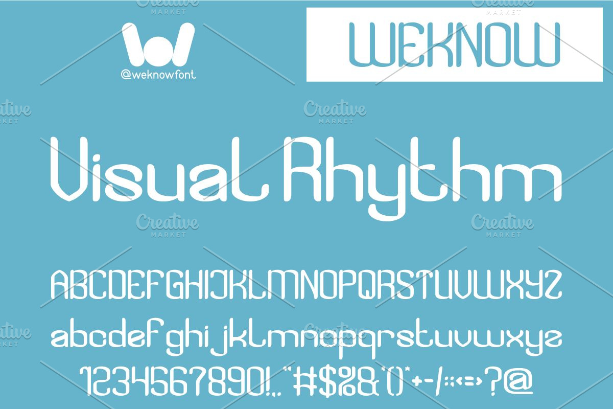 Visual Rhythm font, a Font by weknow (Photo 1 of 8)