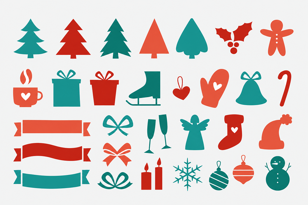 Xmas Icons Clipart | 100% Hand Drawn, a Seasonal Illustration by Anna Studio (Photo 10 of 11)