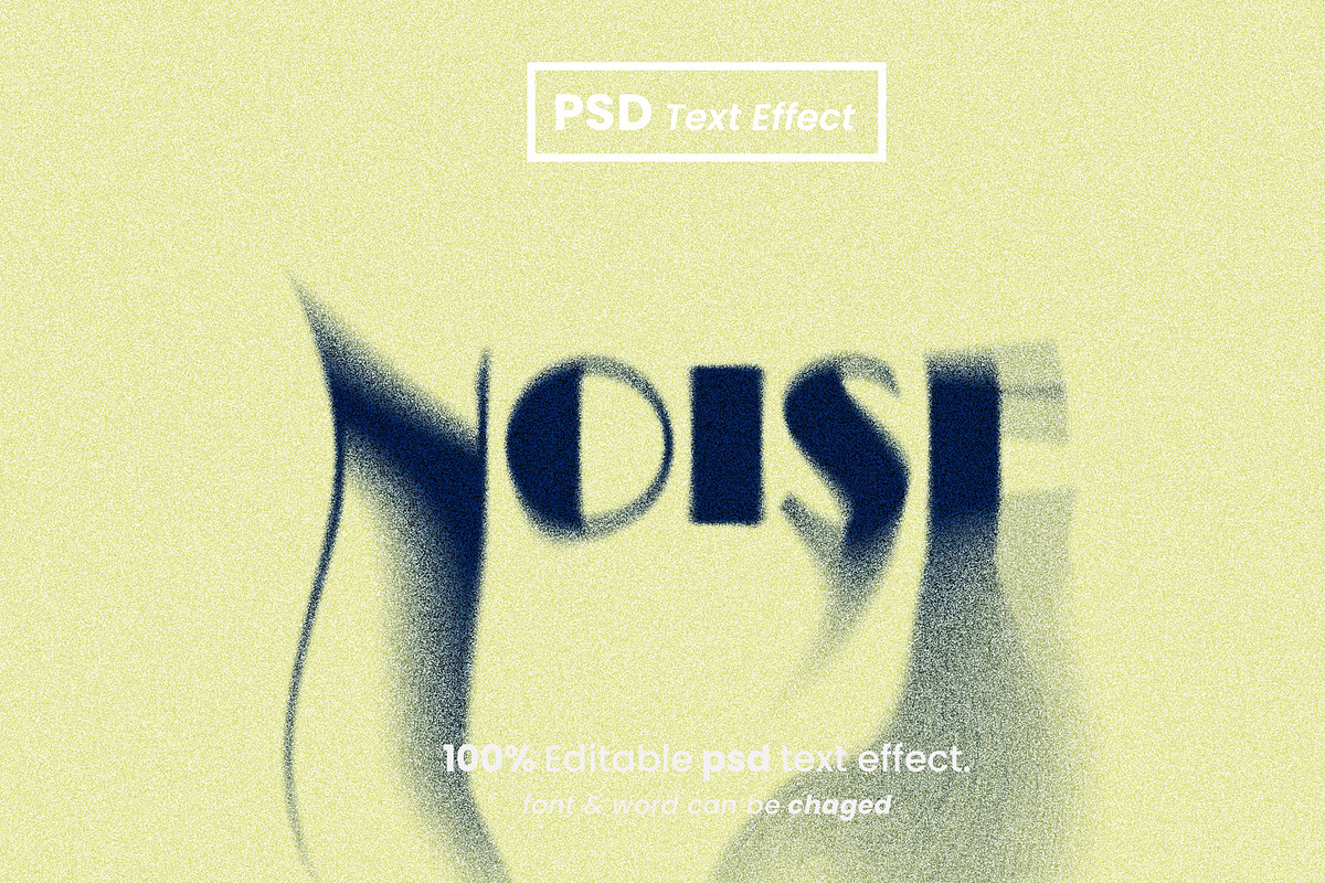 Blur noise text effect style, a Brushes & More by Zamans