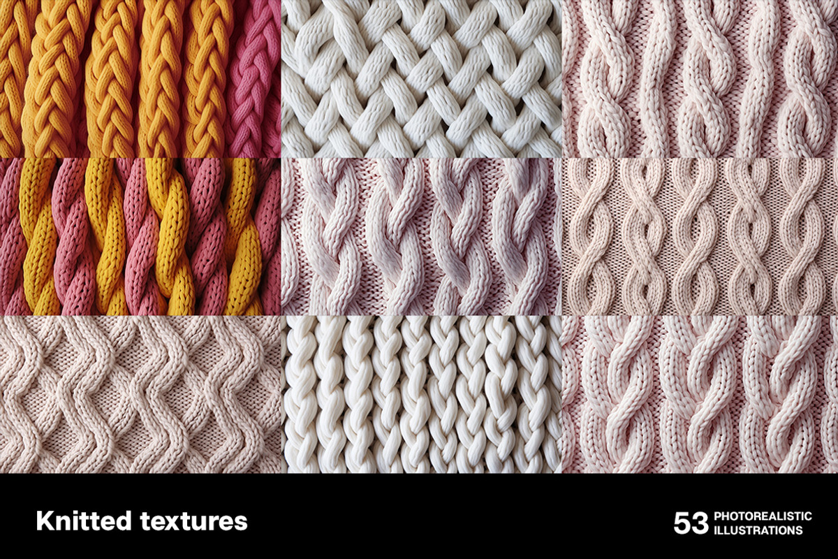 Knitted - 53 images, a Texture Illustration by Handmadefont (Photo 8 of 12)
