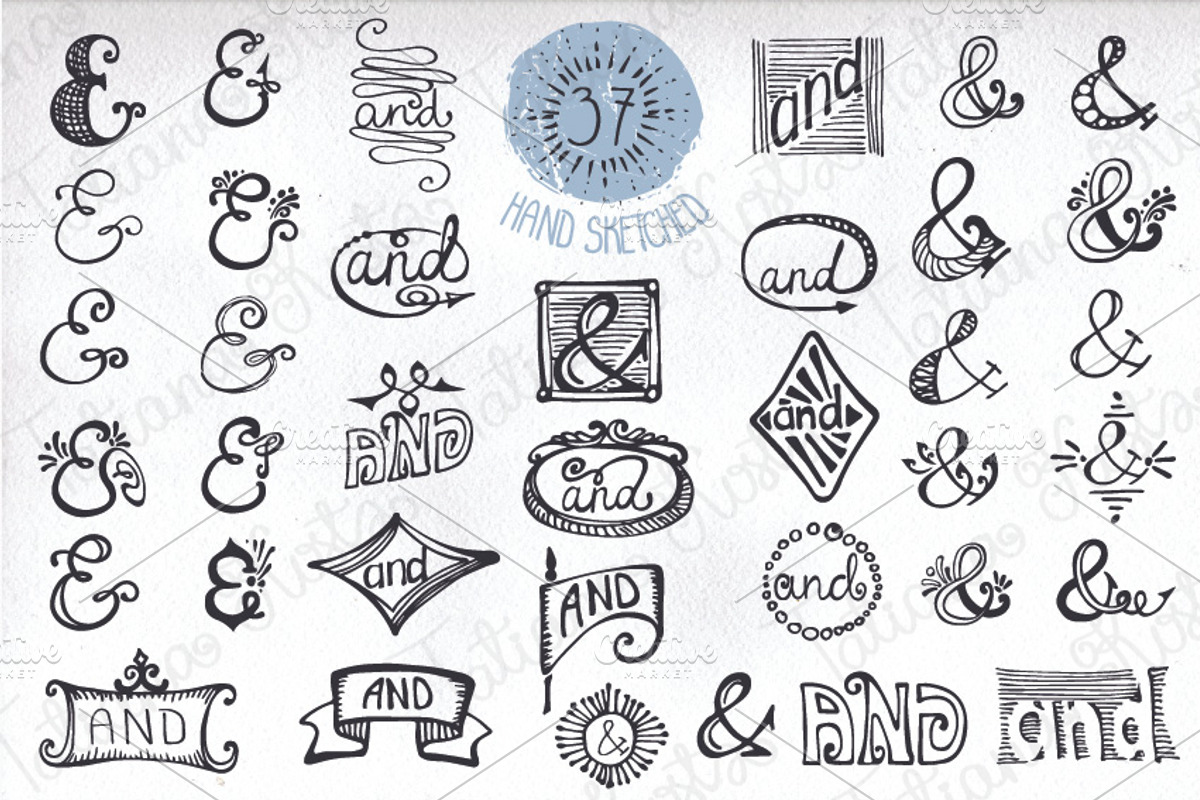 Handsketched ampersand, decor set 1 preview 2
