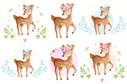 Deers Watercolor Set, a Background Graphic by Irene_Boiko_ART (Thumbnail 7 of 11)