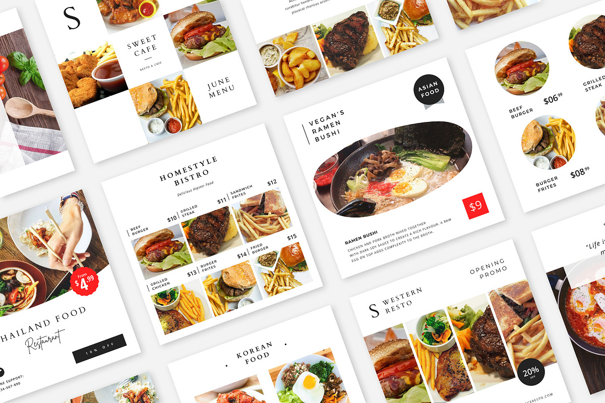 Food Instagram Pack | PS & Canva, a Social Media Template by Studio Siv (Photo 4 of 6)