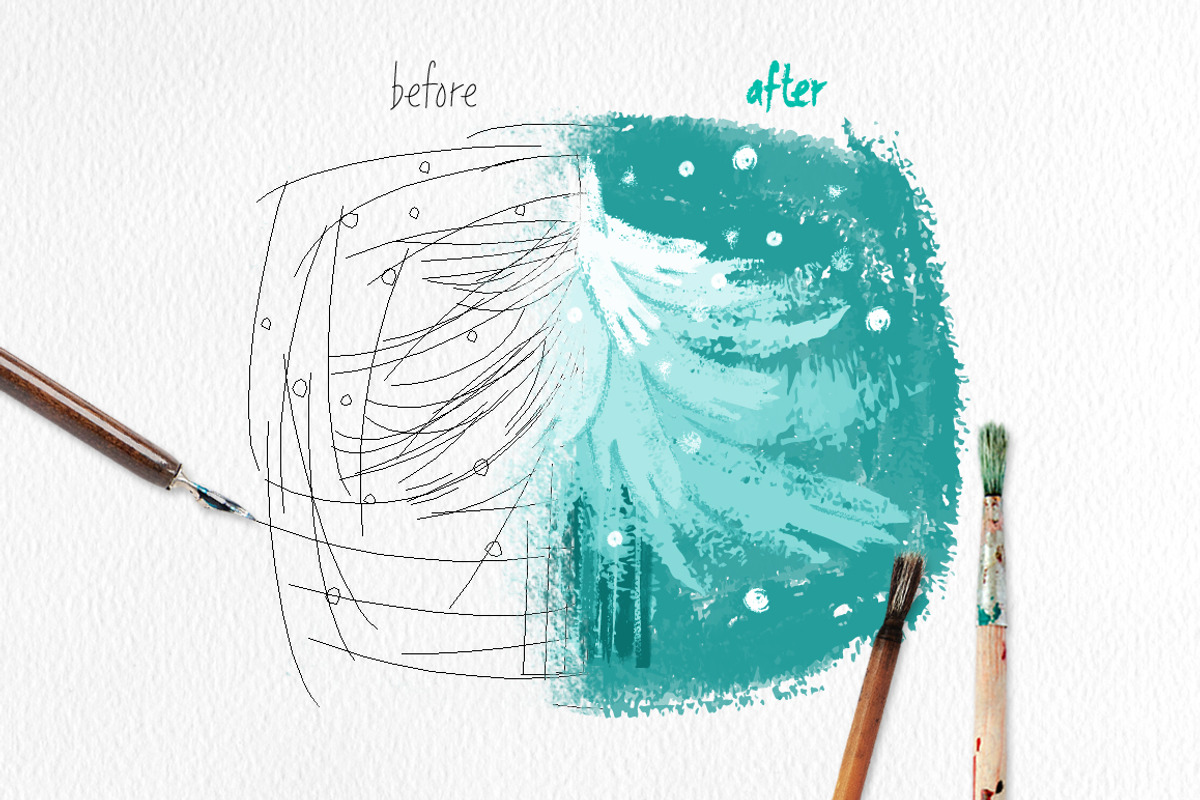 Old Brushes for Illustrator, a Brush Add-On by Mazheika Store (Photo 3 of 9)