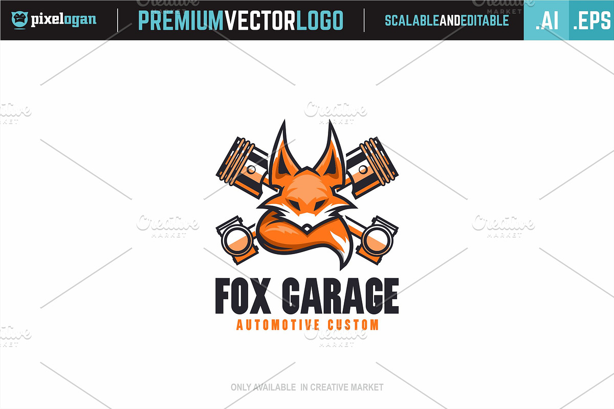 Fox Garage Logo, a Branding & Logo Template by pixelogan (Photo 1 of 2)