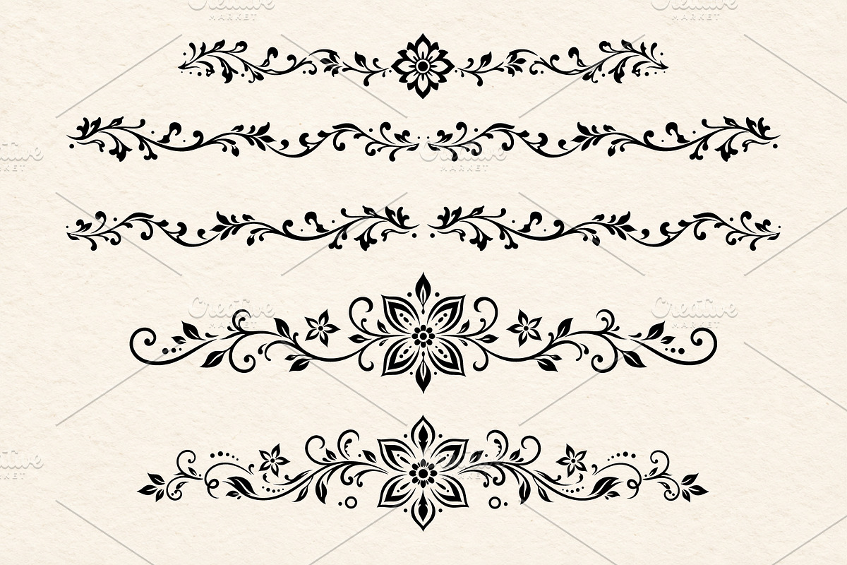 Floral Lace Frames & Ornament Bundle, an Object Graphic by Christine Krahl (Photo 7 of 24)