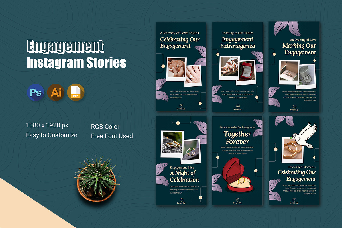 Celebrate Engagement Instagram Story, a Social Media Template by Esensifiksi.studio
