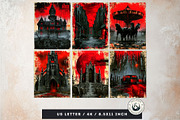 Halloween Horror Digital Paper, a Decorative Illustration by ThatsDesignArt (Thumbnail 11 of 16)