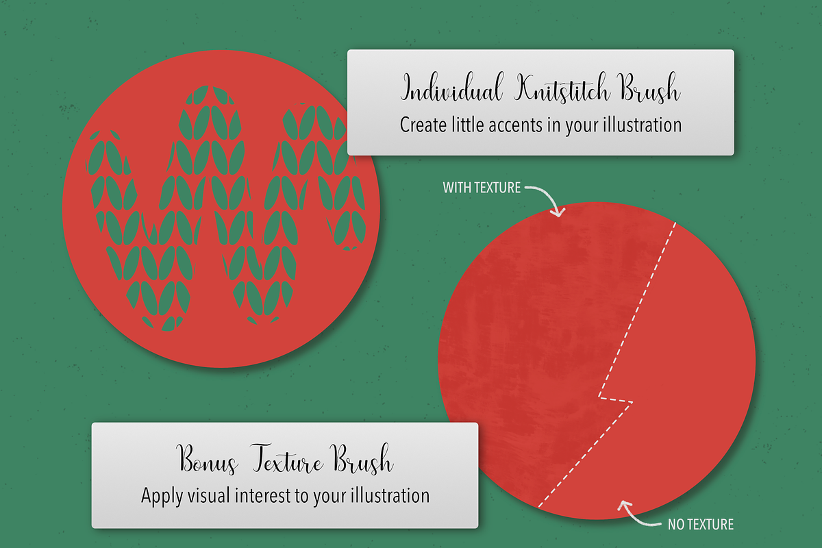 Knit Stitches Procreate Brushset, a Brush Add-On by Jutta Schneider (Photo 3 of 8)