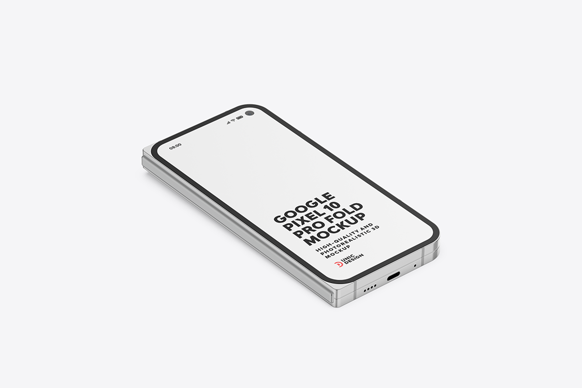 Google Pixel 10 Pro Fold Mockup, an Android Mockup by UnicDesign (Photo 5 of 13)