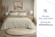 Bedding Duvet & Pillow Cover Mockup, a Household Mockup by Mie Mockup Studio (Thumbnail 5 of 5)