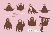 Sloth illustrations, an Animal Illustration by Alena (Thumbnail 3 of 3)