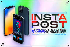 Instagram post and gradient stories