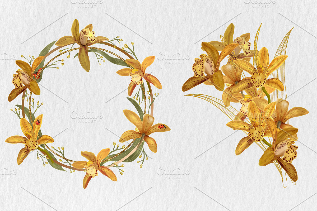 Orchid wreath & Bouquet, an Object Graphic by Floraphoria (Photo 9 of 9)