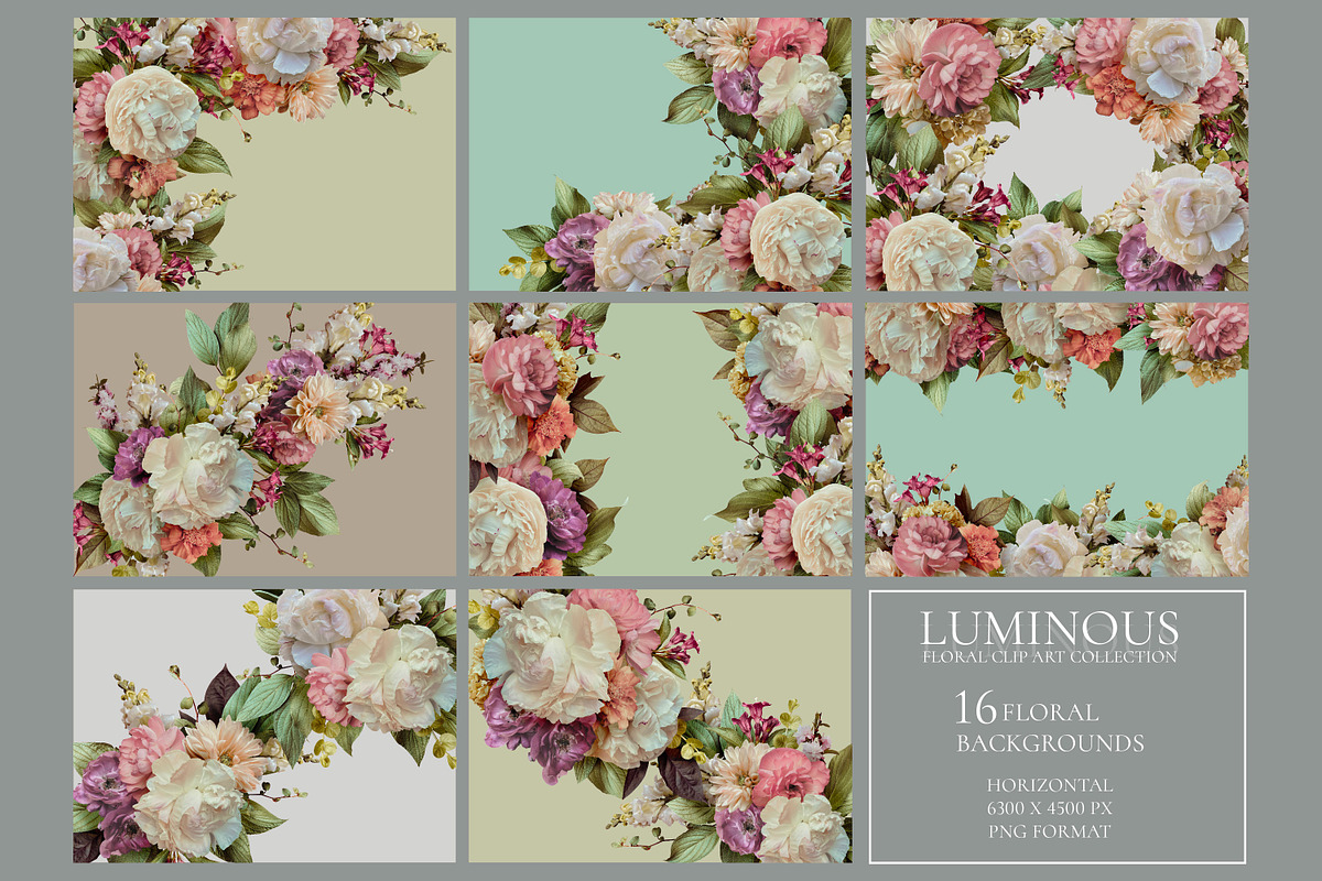 Luminous Floral Clip Art Collection, an Object Graphic by Eclectic Anthology (Photo 10 of 16)
