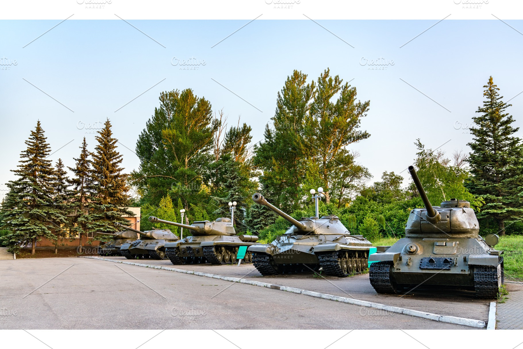 Soviet tanks in Victory Park in, a Transportation Photo by Leonid Andronov
