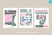 Naive Flowers: Patterns & Posters, a Pattern Graphic by PixelAesthetic (Thumbnail 6 of 8)
