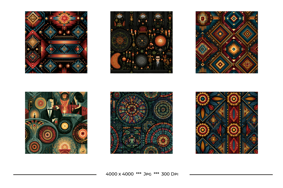 Casino Retro Art Style Patterns, a Pattern Graphic by karenfoleyphoto (Photo 10 of 11)