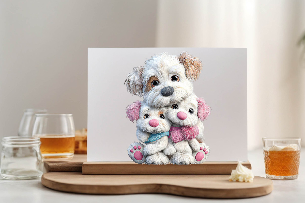 Whimsical Mother's Day Dog Clipart, an Animal Illustration by SVGArt (Photo 4 of 9)