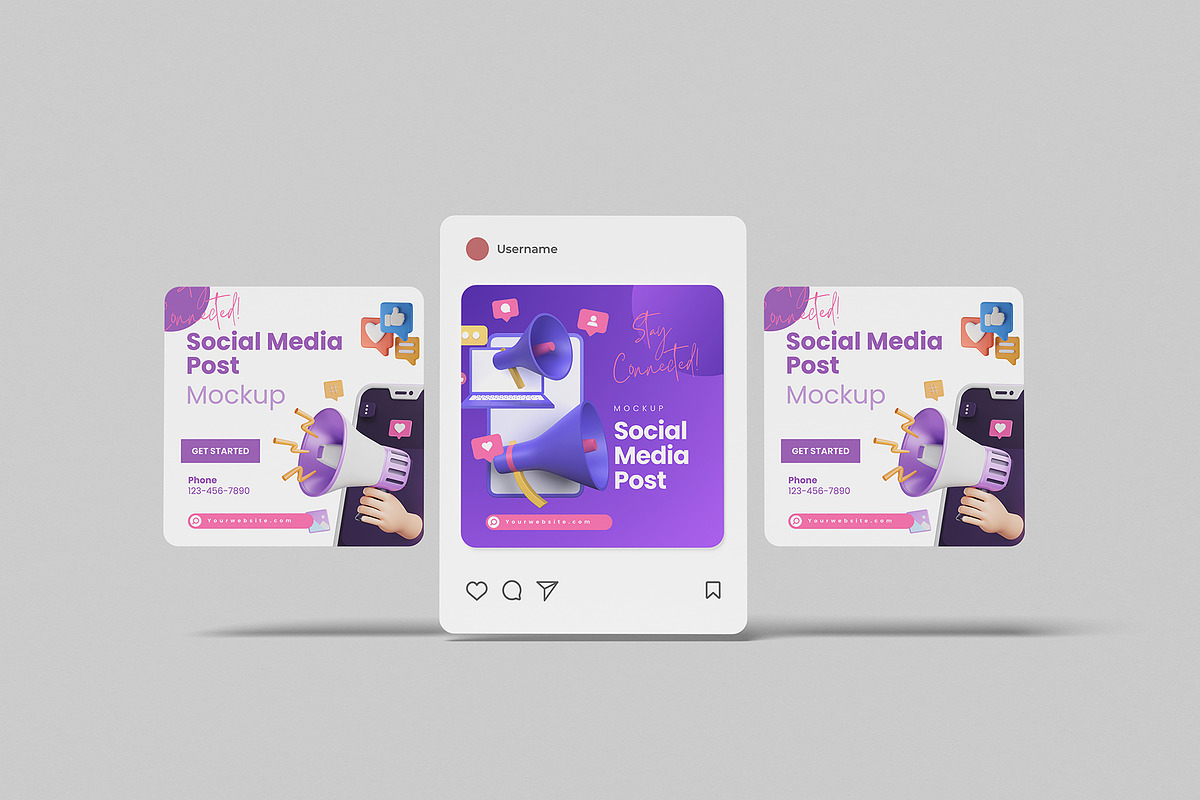 Social Media Instagram Post Mockup, an Advertising Mockup by Graphic Deal (Photo 11 of 15)