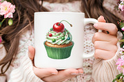 Christmas Cupcakes Vintage Clipart, an Illustration by RobertsArt (Thumbnail 3 of 7)