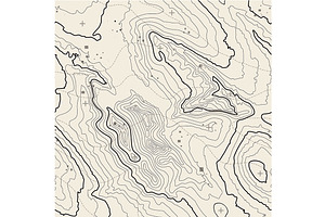 Seamless Topographic Map Vector.