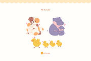 Cute Animal Hugs Illustration, an Animal Illustration by Victoruler (Thumbnail 4 of 5)