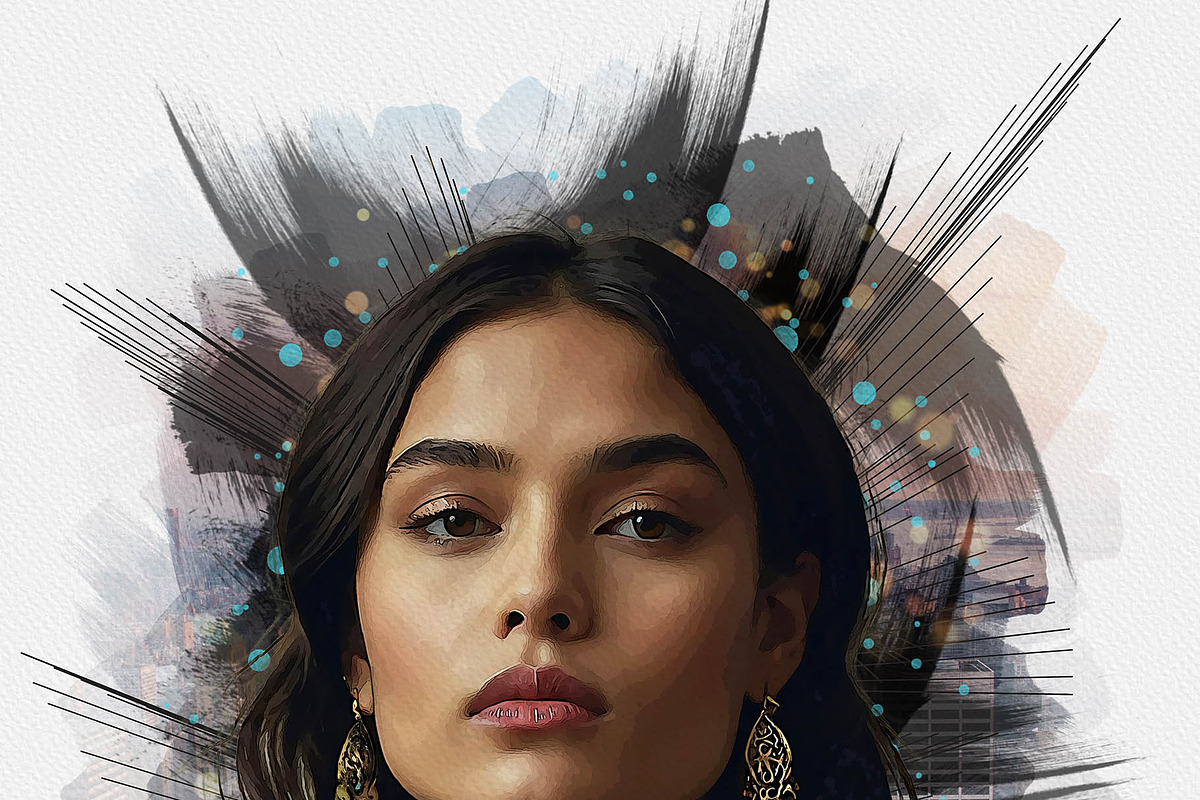 Abstract Portrait Watercolor Art, an Action Add-On by Photoshop Action (Photo 21 of 21)