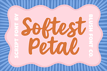SOFTEST PETAL Vintage Brush Font