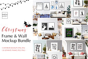 Christmas Frame & Wall Mockup Bundle, a Print Template by Yuri-U (Thumbnail 1 of 22)