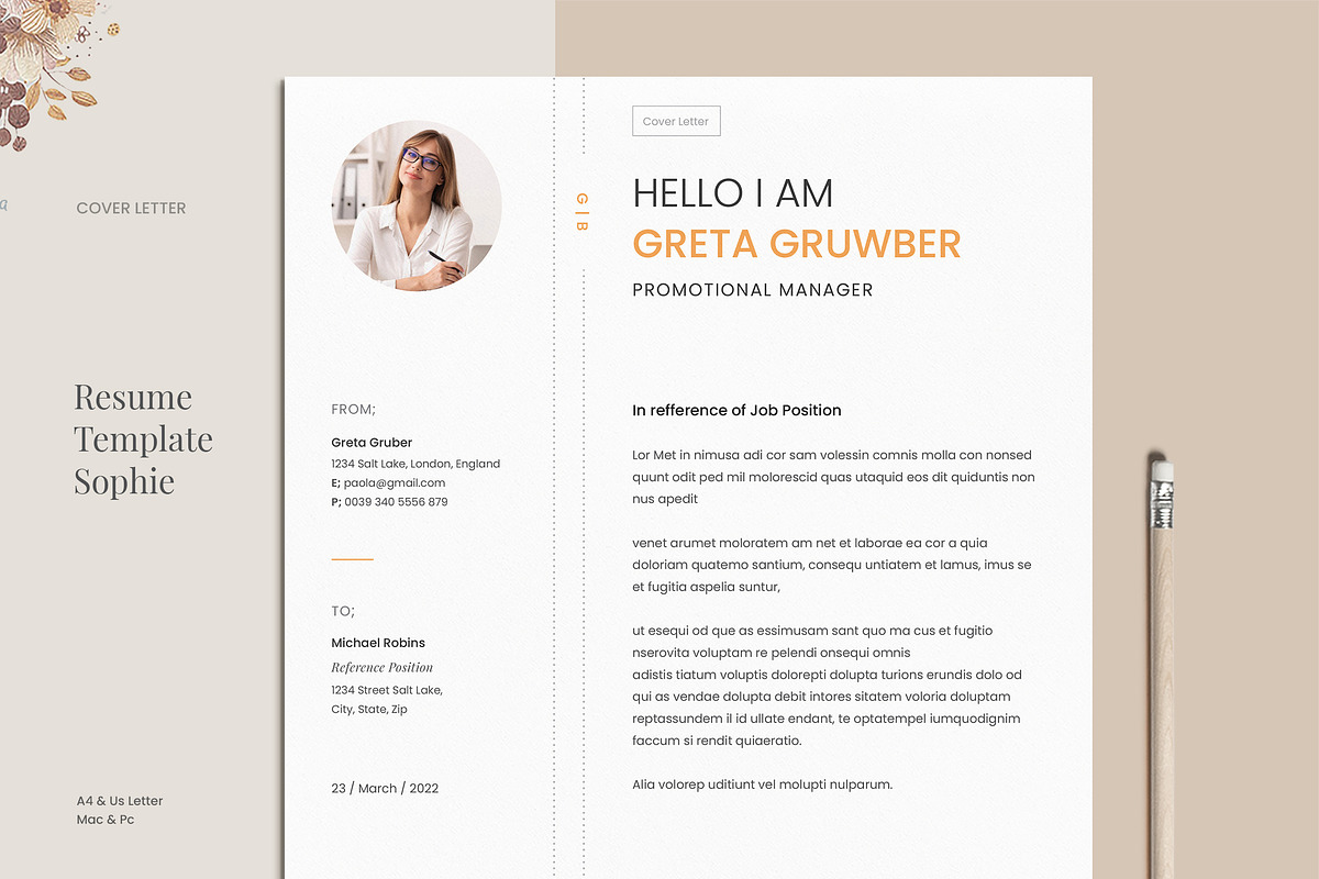 Resume Template Greta, a Resume Template by Estartshop (Photo 4 of 7)