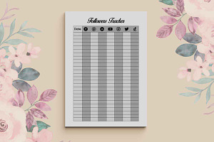 Followers Tracker Note Book