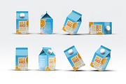 4 Types Milk/Juice Cartons Mockup, a Packaging Mockup by Hubzway (Thumbnail 6 of 13)