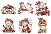 Thanksgiving Cat Clipart, an Illustration by DreamArtGraphic (Thumbnail 3 of 5)