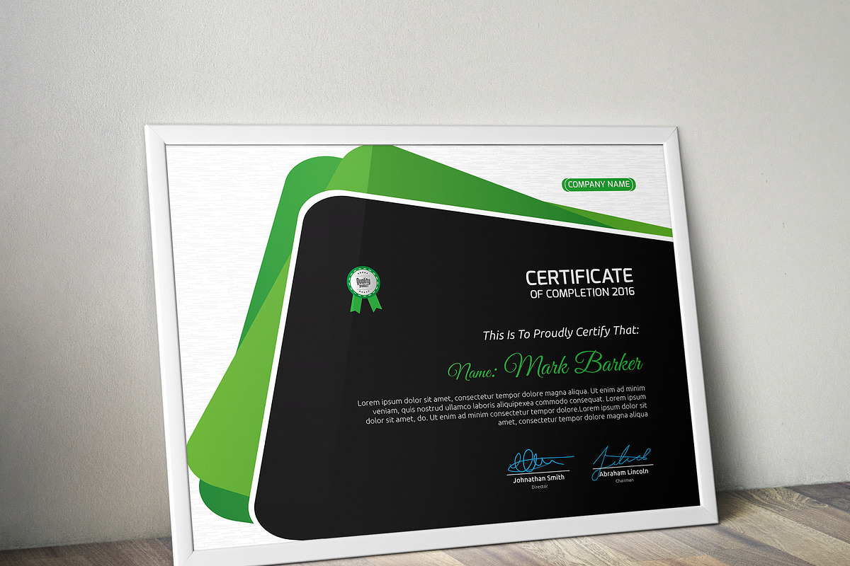 Certificate Word | PSD | AI, a Stationery Template by Curve Design (Photo 3 of 3)