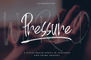 World Pressure / 4 Brush Styles, a Script Font by Haksen (Thumbnail 1 of 8)
