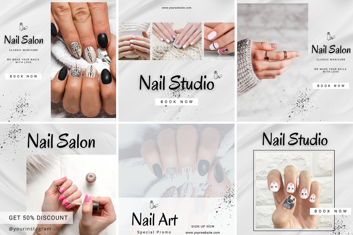 32 MANICURE Instagram Canva Template, a Social Media Template by Talipic Designs (Photo 2 of 7)