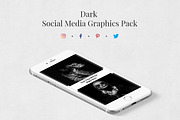 Dark Pack, a Social Media Template by Social Corner Graphics (Thumbnail 1 of 8)