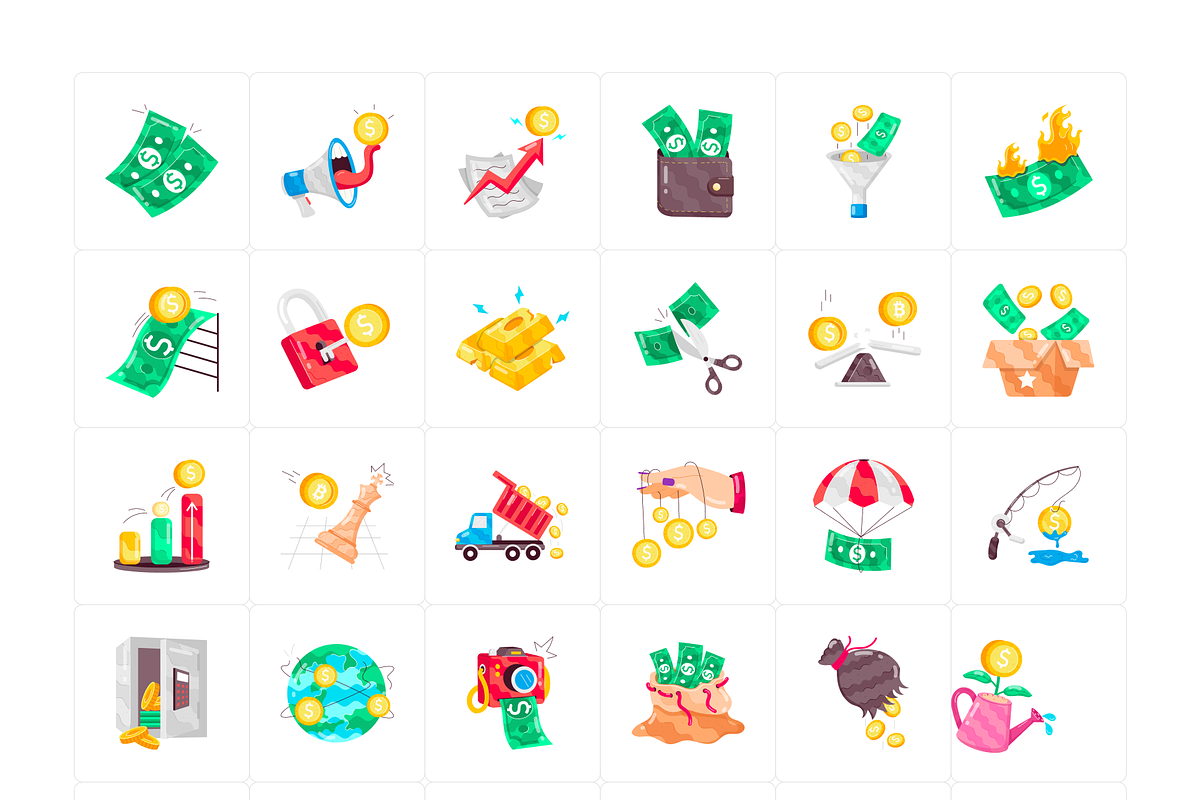 Animated Finance Stickers, a Duotone Icon by Vectors Market (Photo 5 of 6)