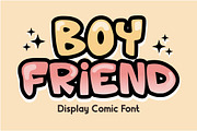 Boy Friend - Cartoon Font Types, a Font by KiddoGlyphs Studio (Thumbnail 1 of 3)