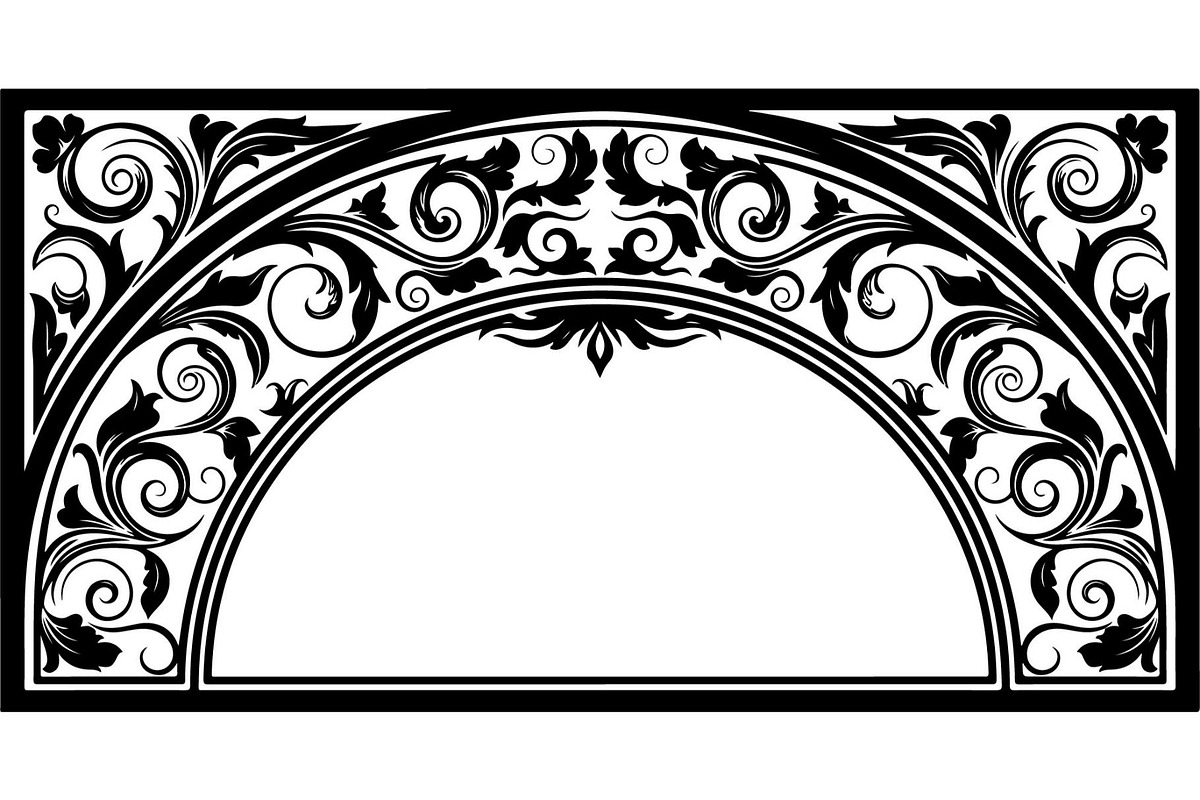 Vintage Ornamental Arch Frame Vector, a Decorative Illustration by Designer_Momina (Photo 16 of 21)