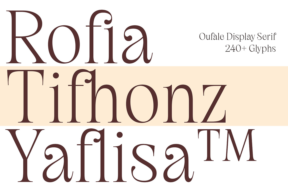 Oufale - Feminine Display Serif, a Serif Font by Glyphofik x GudPap (Photo 2 of 10)
