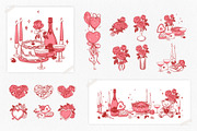 Love Coquette style. Vector clip art, a Decorative Illustration by Tata Pilip (Thumbnail 8 of 23)