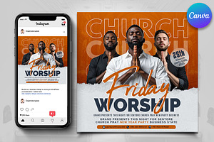 Good Friday Church Service Flyer, a Flyer Template by Psd Templates
