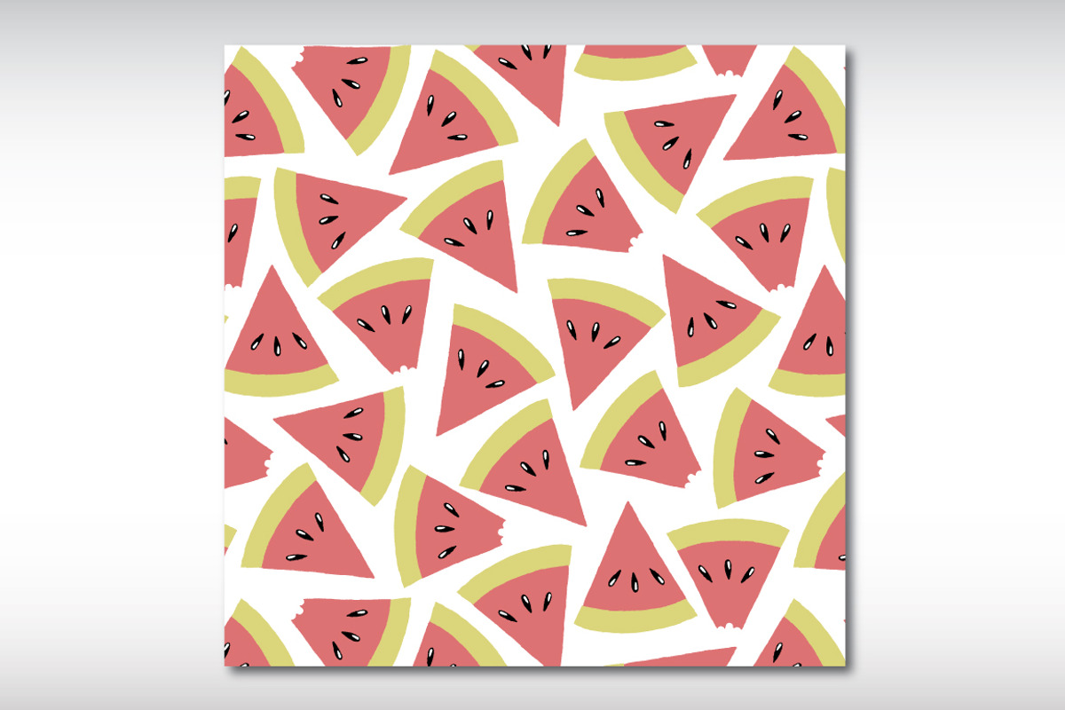 Watermelon Hand-drawn Repeat Pattern, a Pattern Graphic by K McCormack ...