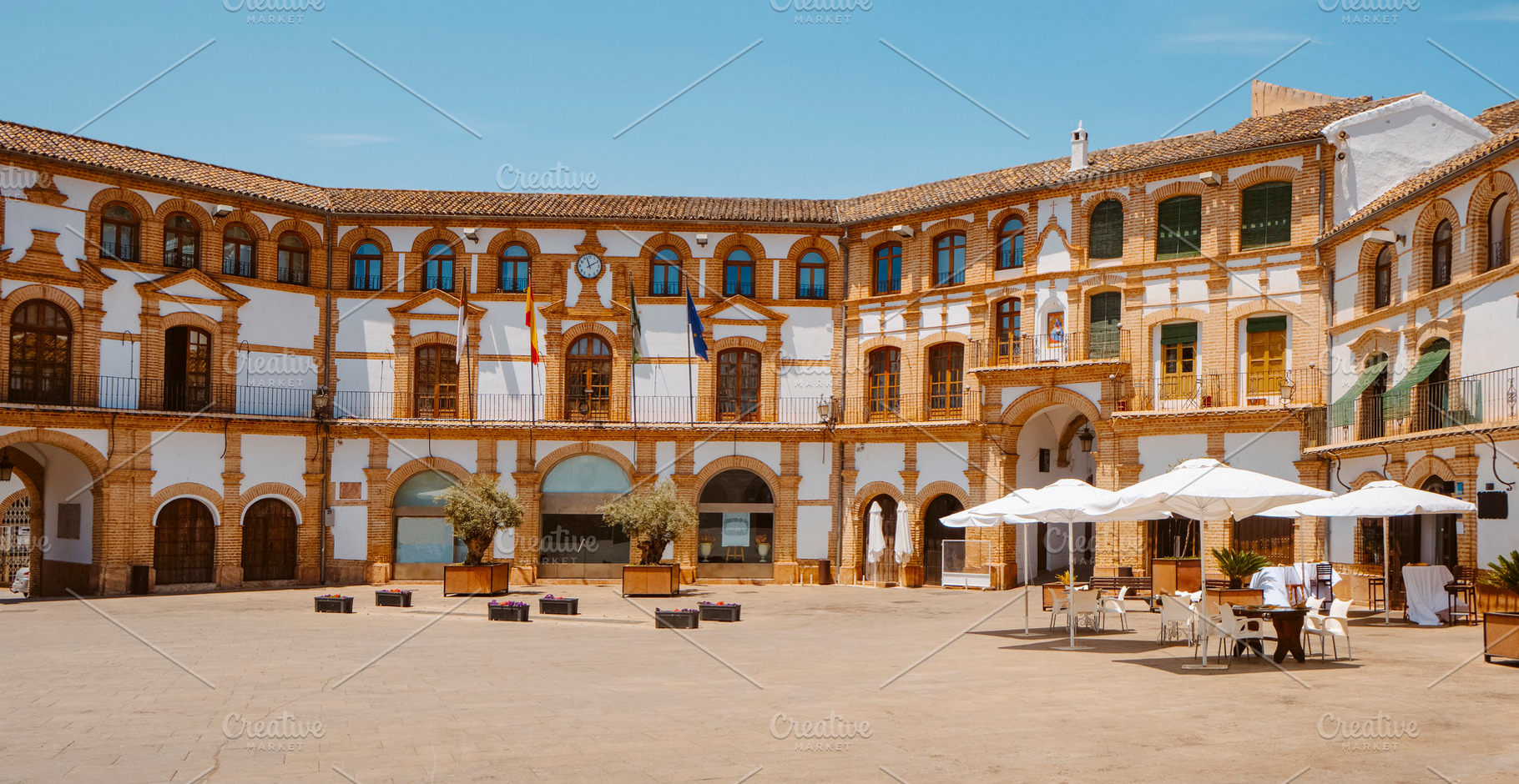 view over Plaza Ochavada square in Archidona, Spain, a Photo by Nito
