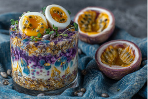 A side view of yogurt with, a Food & Drink Photo by ZinetroN