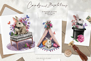 Rabbits and flowers collection, an Animal Illustration by Wenona (Thumbnail 3 of 7)