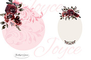 Burgundy Florals, Wreaths, an Illustration by Feather Grace Designs (Thumbnail 10 of 13)