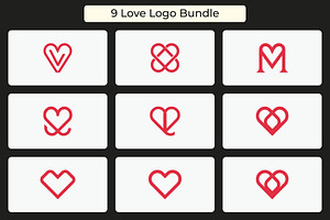 Minimal Geometric Heart Logo Set, a Branding & Logo Template by Vectorium Studio